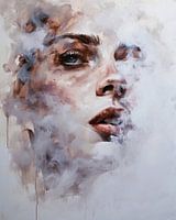 Mystische Nebel - Frau in verdunkelten Schattierungen