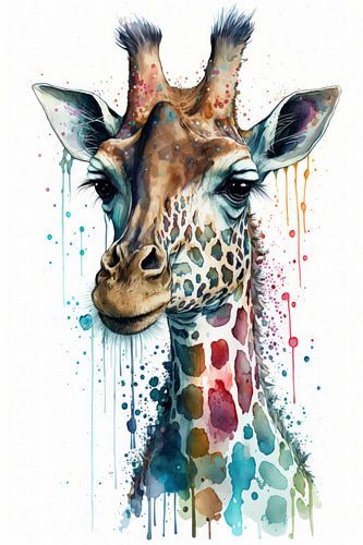 Giraffe - Aquarel
