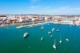 Aerial view of the harbour in Lagos, Portugal by Eye on You