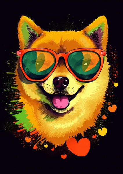 Shiba pop art 3 par DNH Expressions