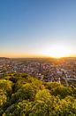 Uitzicht vanaf Schlossberg over Freiburg im Breisgau van Werner Dieterich thumbnail