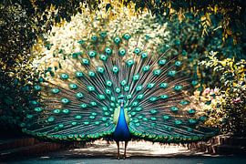 Paon avec plumes colorées sur Art & Soul Creations