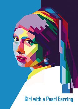 fille avec une boucle d'oreille en perle WPAP