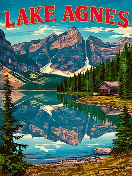 Schöner Kunstdruck von Lake Agnes