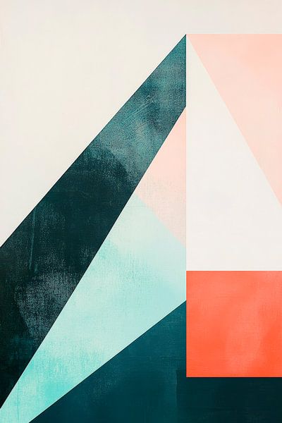 Geometrisches Farbspiel in sanften Tönen von Poster Art Shop
