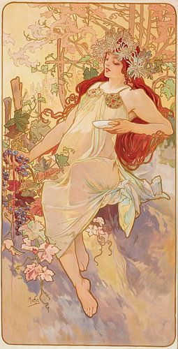 Les Saisons 3 (1896) von Alphonse Mucha