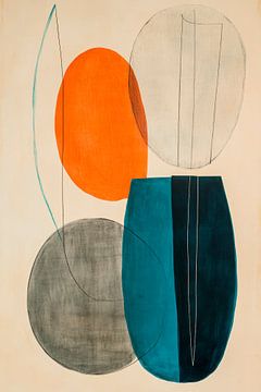 Colourful silence - abstract composition by Poster Art Shop