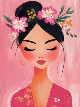 The flower girl in pink by Studio Allee