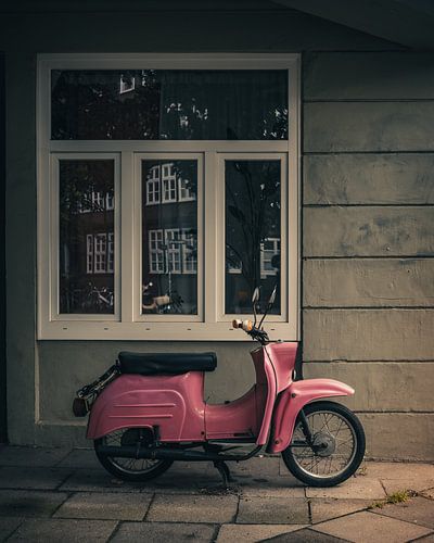 Das rosa Moped