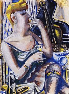 Die Musikantin in der Pause (Essende, Damenkapelle), Paul Kleinschmidt,  1944