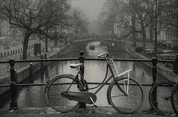 Bike on a bridge in Amsterdam