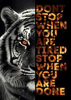Tigre Animal Motivation Jaune