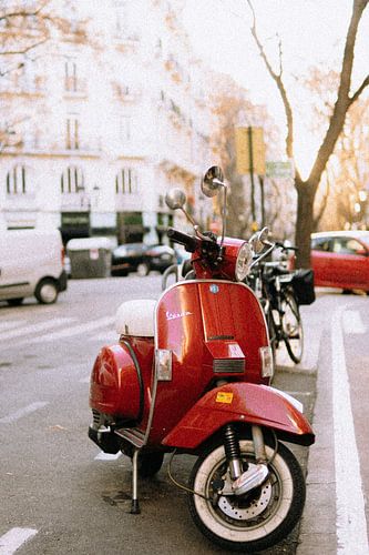 Vespa rouge - style rétro