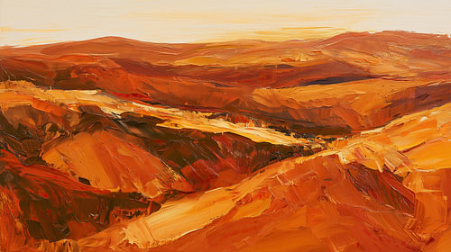 Desert Dunes – Abstract Brown and Gold