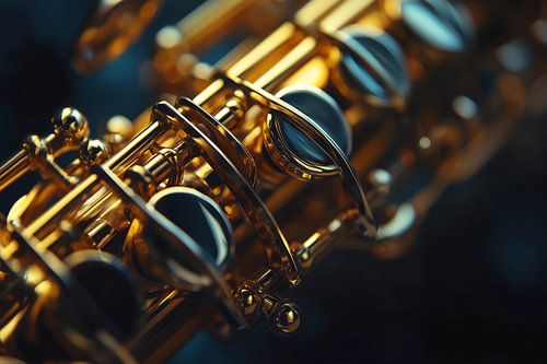 Sfeervolle achtergrond van muziekinstrument, hobo