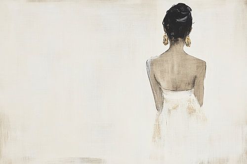 Minimalist and modern portrait by Carla Van Iersel