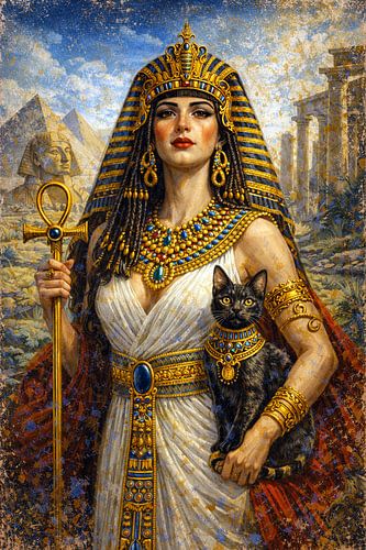 Cleopatra VII, Egyptian Pharaoh painting.