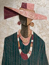 Abstract woman in hat by IamHome Studio