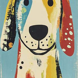Hond | Vrolijke Hond met Kleuren van Modern Collection
