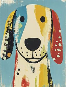 Hund | Fröhlicher Hund mit Farben