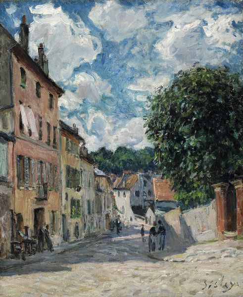 Alfred Sisley,Eine Straße, möglicherweise in Port-marly, 1876 von finemasterpiece