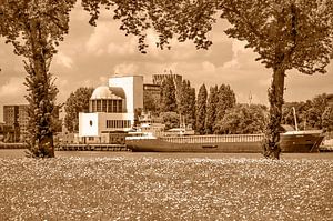 Rotterdamer Park und Fluss - einfarbig