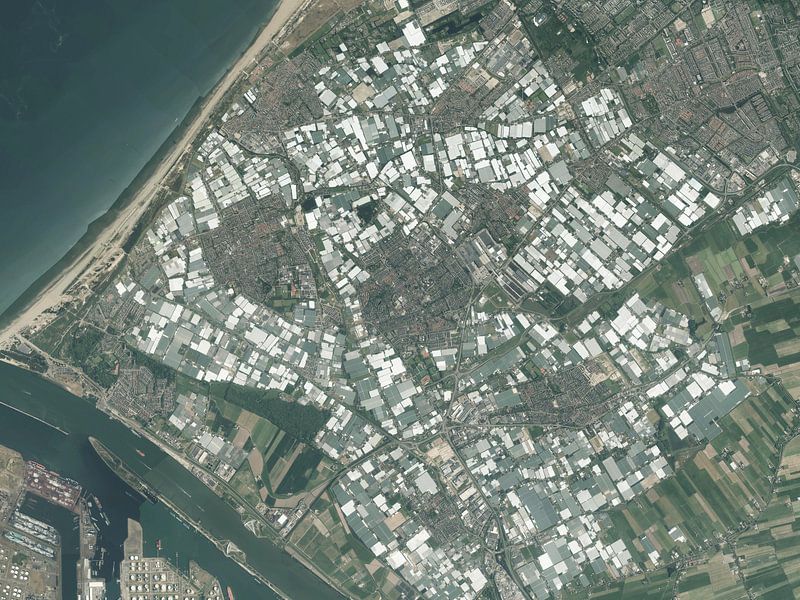Aerial view of the Westland by Maps Are Art
