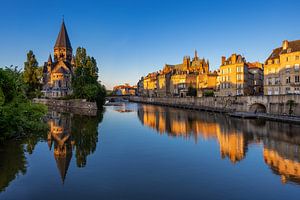 Sonnenuntergang in Metz, Frankreich