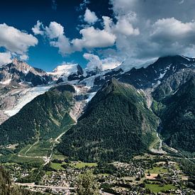 Mont Blanc and valley below by Jef Folkerts