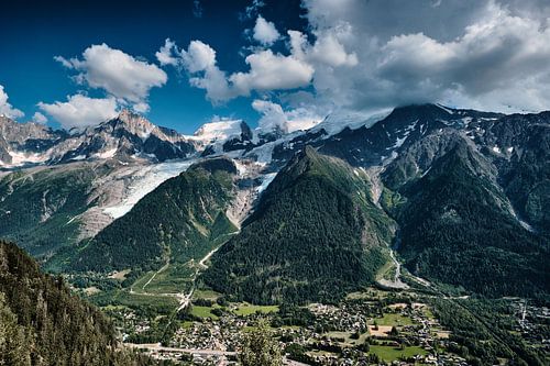 Mont Blanc and valley below by Jef Folkerts