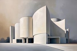 Modern abstract building in light by Art & Soul Creations