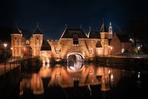 Koppelpoort in Amersfoort bei Nacht