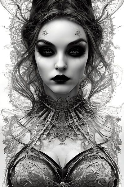 Sexy Gothic meisje van Shine by Nous