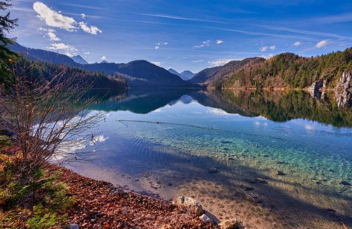 Laat in de herfst aan de Alpsee in Hohenschwangau