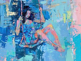 Vrouw Schommel | Zittende Vrouw