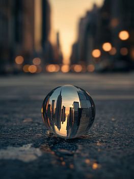 New York in einer Kristallkugel