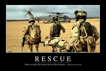 STK107177M-Rescue: Inspirational Quote and Motivational Poster by Stocktrek Images