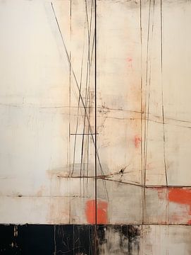 Zeilen Abstract werk van Hetty Lamboo