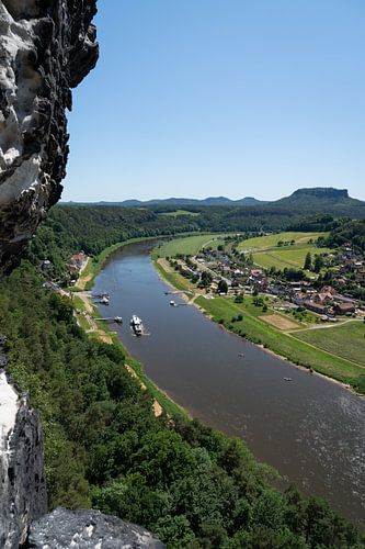 Uitzicht op de Elbe vanaf de Bastei