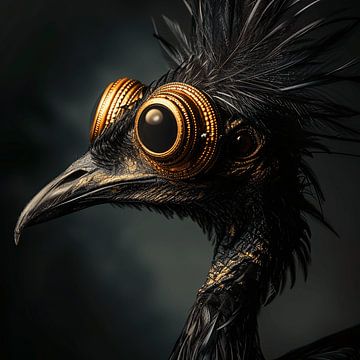 Witty Bird Portrait - The Jolly Cormorant by Karina Brouwer