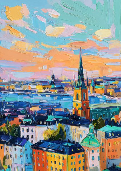 Stockholm Stadt Matisse Stil von Niklas Maximilian