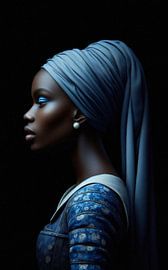 Girl with Pearl - Delft Blue von J.O. Han