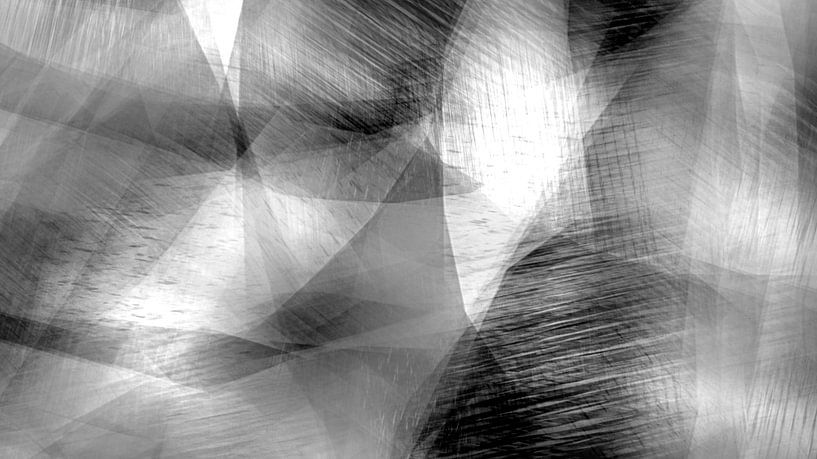 Japanisches Licht Abstrakt Japandi Schwarz Weiss von FRESH Fine Art