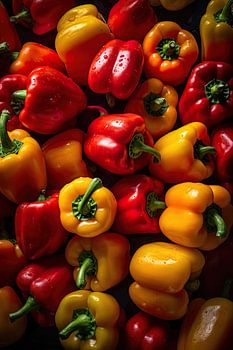 Rood en Gele Paprikas