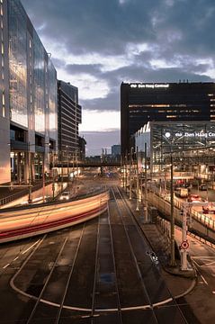 Rijnstraat Den Haag in golden hour van Henk van Wessel