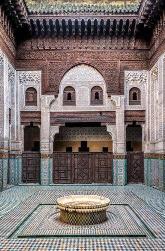 Ancienne école coranique à Meknes, Maroc