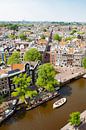 Panoramablick über das frühlingshafte Amsterdam an der Prinsengracht von Sjoerd van der Wal Fotografie Miniaturansicht