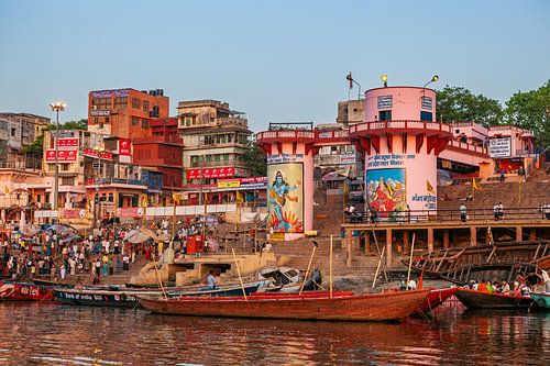 The ghats of Varanasi on the Ganges