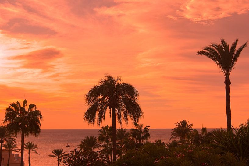 A colourful sunrise on the Costa del Sol by Berthold Werner