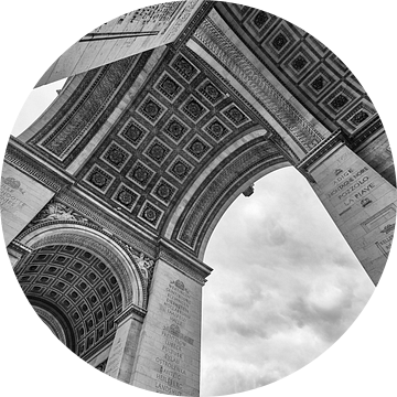 Arc de Triomphe in zwart-wit van Michael Echteld